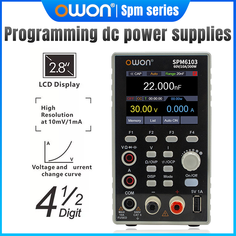 Programmable Dc Power Supply 60V 10A - OWON SPM6103 Programmierbares DC-Netzteil 60V 10A
